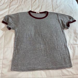 John Galt Gray/Maroon Top OS